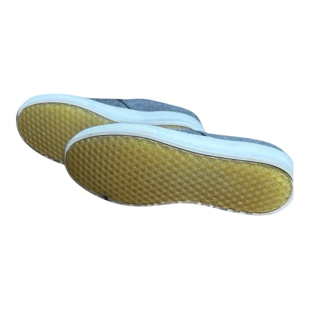 Celine Paris Grey Felt Wool Slip On Sneakers‎ Leather Lined Womens Size 39 - Picture 8 of 9